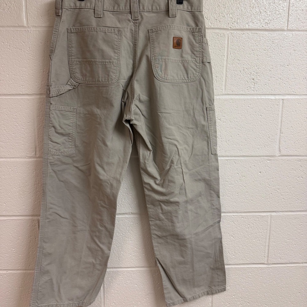 Carhartt Mens B151-TAN Original Dungaree Fit Canvas Work Pants 34x30 Tan Cotton - Picture 2 of 9